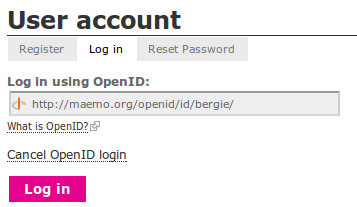 cover image for Register and log into meego.com using your maemo.org account