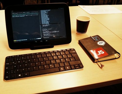 cover image for Working on an Android tablet