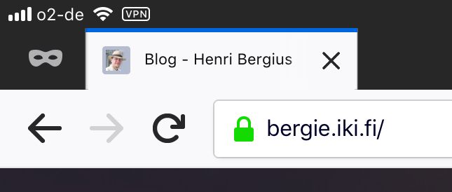 SSL certificate for bergie.iki.fi