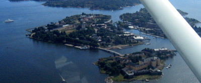 Suomenlinna main island from air