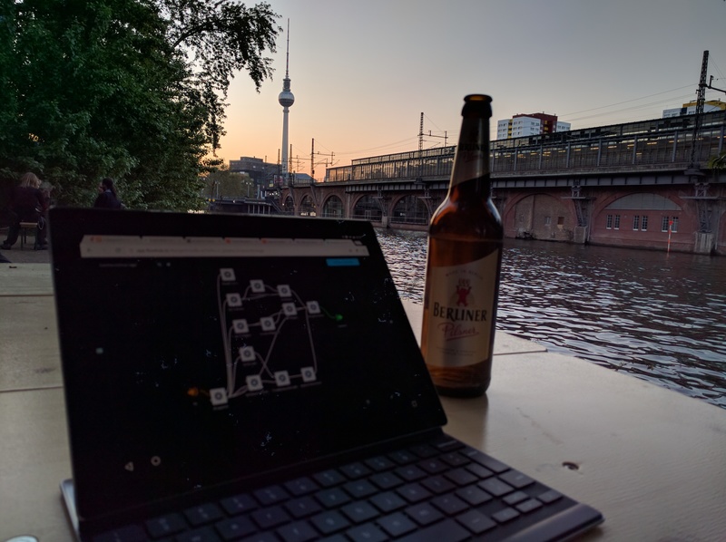 Hacking on the c-base patio