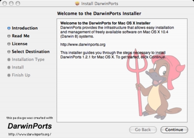 DarwinPorts Mac installer