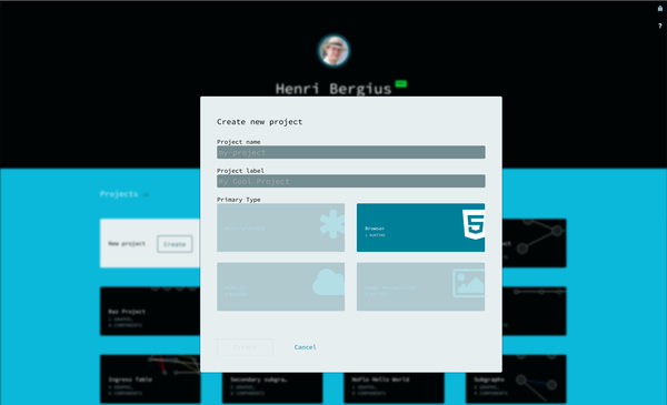 Main screen of new Flowhub UI