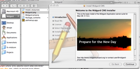 Midgard OS X installer
